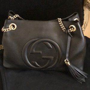 GUCCI Ladies Black Handbag AUTHENTIC